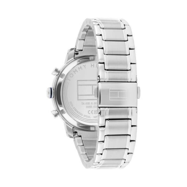 Tommy Hilfiger Horloge TH1710728 Oxford Staal Quartz Chronograaf met Blauwe Wijzerplaat 42mm