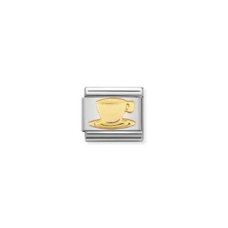 Nomination Nomination Schakel 030109-05 Composable Classic Staal 18k Geelgouden Cup Coffee