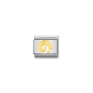 Nomination Nomination Schakel 030104-01 Composable Classic Staal met 18k Geelgouden Ram