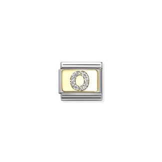 Nomination Nomination Schakel 030291-15 Composable Classic met 18k Geelgouden Glitter Letter O