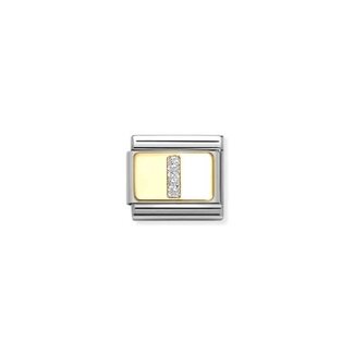 Nomination Nomination Schakel 030291-09 Composable Classic met 18k Geelgouden Glitter Letter I
