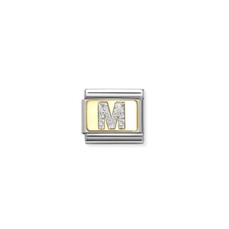 Nomination Nomination Schakel 030291-13 Composable Classic met 18k Geelgouden Glitter Letter M