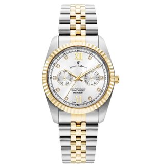 Jacques du Manoir Jacques du Manoir Horloge  JWN06102 Inspiration Multifunction Staal Bicolor band met Zilver Wijzerplaat 36.5mm