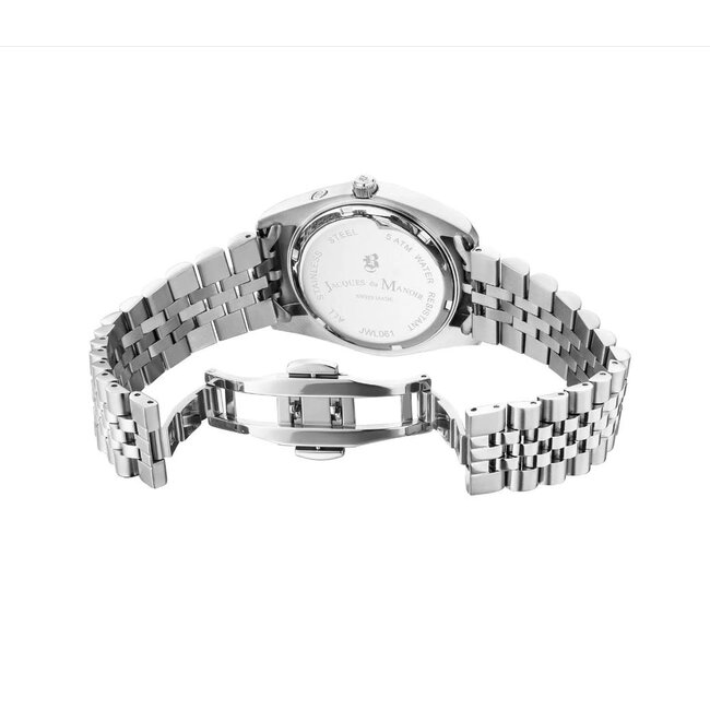 Jacques du Manoir Jacques du Manoir Horloge JWN06101 Inspiration Multifunction Staal met Grijze Wijzerplaat 36.5mm