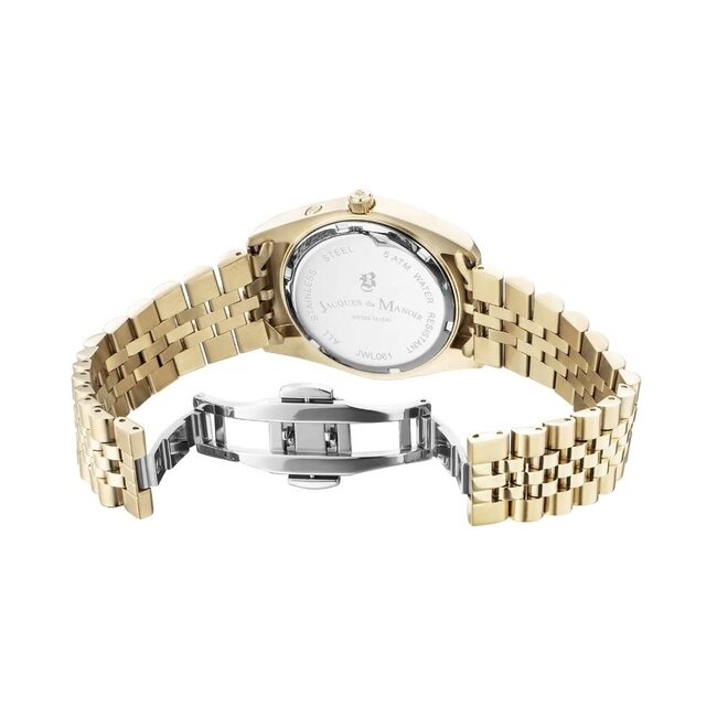 Jacques du Manoir Jacques du Manoir Horloge JWN06103 Inspiration Multifunction Staal Goudkleurig met Champagne Wijzerplaat 36.5mm