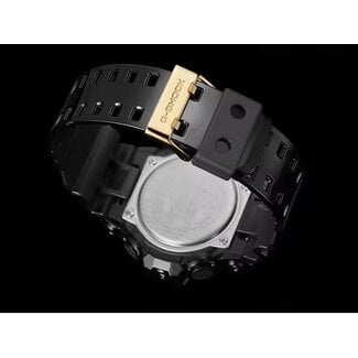 Casio G-Shock Casio G-Shock Horloge GA-710GB-1AER Kunststof Band met Kunststof Wijzerplaat met Goudkleurige Details 53mm  Waterdichtheid 200meter
