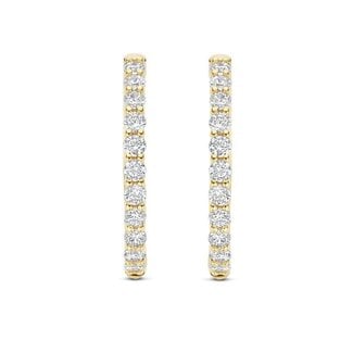 Ti Sento Milano Ti Sento Oorbellen 78077ZY Zilver met Geelgouden Plating met Zirkonia 21.5mm