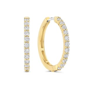 Ti Sento Milano Ti Sento Oorbellen 78077ZY Zilver met Geelgouden Plating met Zirkonia 21.5mm