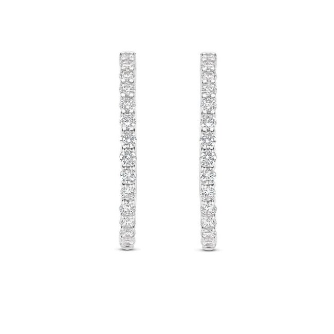 Ti Sento Milano Ti Sento Oorbellen 78078ZI Zilver met Zirkonia 25.5mm