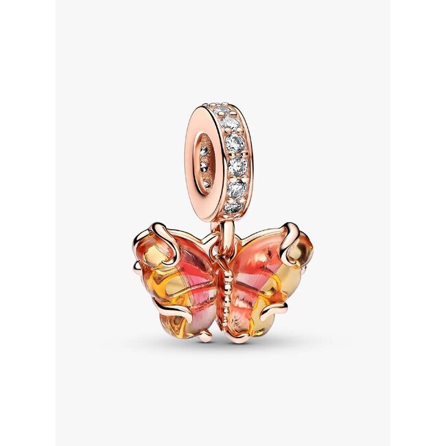 Pandora Pandora Bedel 782698C01 Zilver met Rose Plating Vlinder