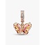 Pandora Pandora Bedel 782698C01 Zilver met Rose Plating Vlinder