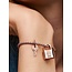 Pandora Pandora Bedel 780088C01 Zilver met Rose Plating Slotje met Sleutel