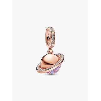 Pandora Pandora Bedel 782437C01 Zilver met Rose Plating Saturnus