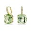 Swarovski Swarovski oorbellen 5764822 Millenia Goudkleurig met Groene Cushion en Kristallen