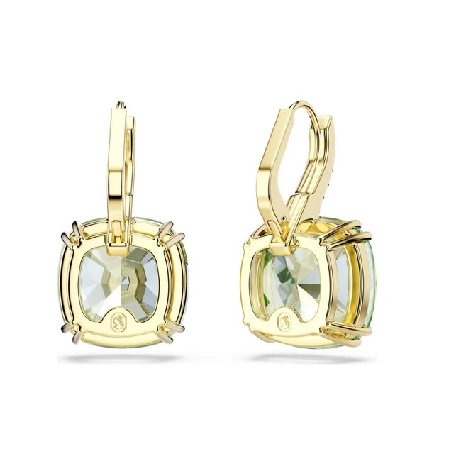 Swarovski Swarovski oorbellen 5764822 Millenia Goudkleurig met Groene Cushion en Kristallen