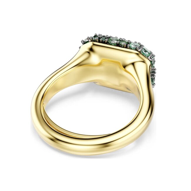Swarovski Swarovski Ring 5759921 Sublima Goudkleurig Octagon Groen met Kristallen Maat 55-60