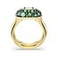 Swarovski Swarovski Ring 5759921 Sublima Goudkleurig Octagon Groen met Kristallen Maat 55-60