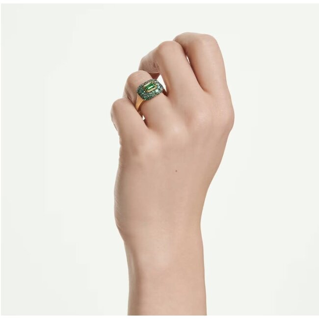 Swarovski Swarovski Ring 5759921 Sublima Goudkleurig Octagon Groen met Kristallen Maat 55-60