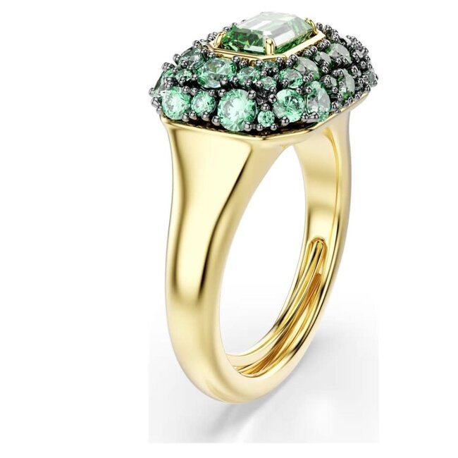 Swarovski Swarovski Ring 5759921 Sublima Goudkleurig Octagon Groen met Kristallen Maat 55-60