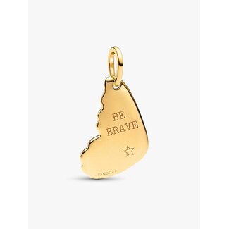 Pandora Pandora Bedel 364015C00 Zilver met 14k Geelgouden Plating Vlinder Graveerbaar