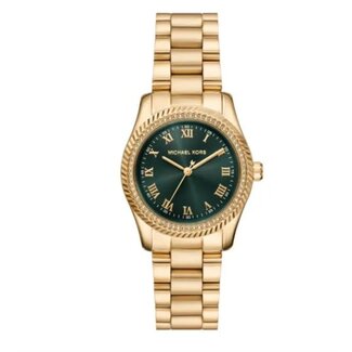 Michael Kors Michael Kors Horloge MK7622 Lexington Staal met Geelgouden Plating met Groene Wijzerplaat Quartz 33mm