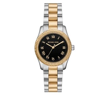Michael Kors Michael Kors Horloge MK7625 Lexington Staal Bi-Color met Zwarte Wijzerplaat Quartz 33mm