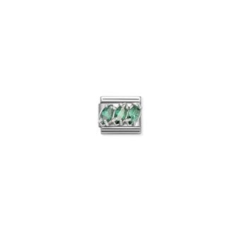 Nomination Nomination Schakel 330329-23 Composable Classic Staal met Trilogie Groen