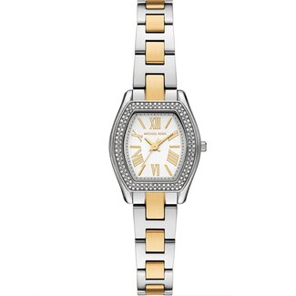 Michael Kors Michael Kors Horloge MK7620 Chelsea Staal Bi Color met Witte Wijzerplaat Quartz 25mm
