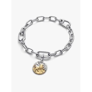 Pandora Pandora Bedel 764994C01 Zilver met14k Geelgouden Plating Medaillon Sterrenbeeld Leeuw