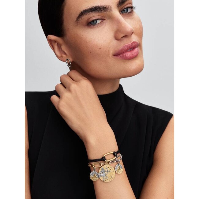 Pandora Pandora Bedel 764994C01 Zilver met14k Geelgouden Plating Medaillon Sterrenbeeld Leeuw