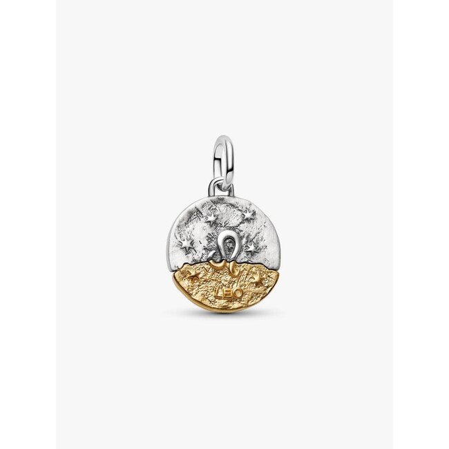 Pandora Pandora Bedel 764994C01 Zilver met14k Geelgouden Plating Medaillon Sterrenbeeld Leeuw