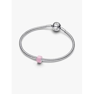 Pandora Pandora Bedel 794773C05 Zilver Mini met Roze Murano Glas