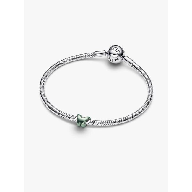 Pandora Pandora Bedel 794783C01 Zilver Mini Vlinder met Groen Enamel