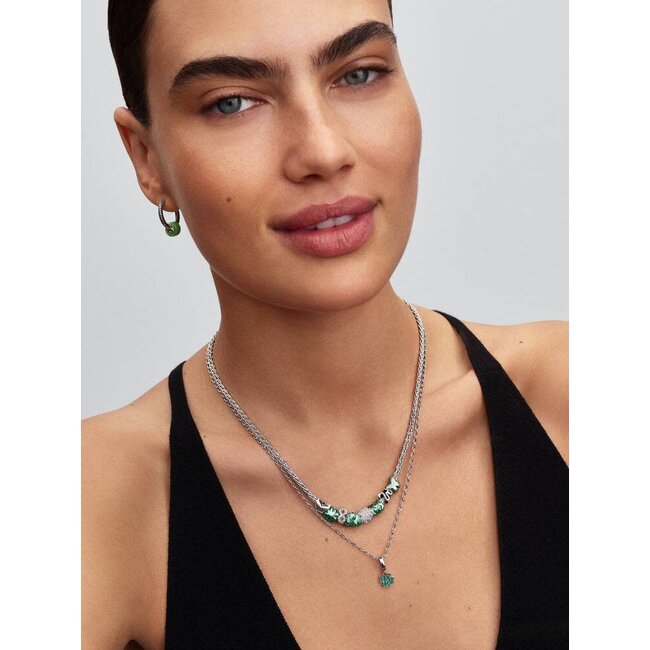 Pandora Pandora Bedel 794783C01 Zilver Mini Vlinder met Groen Enamel