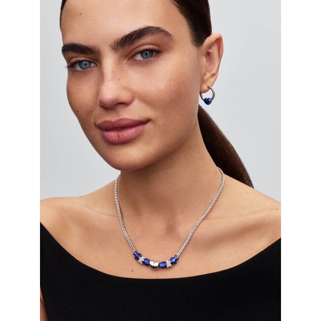 Pandora Pandora Bedel 794785C02 Zilver Mini Hart met Blauw Enamel