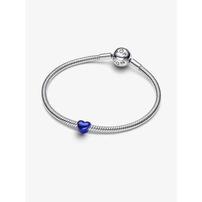 Pandora Pandora Bedel 794785C02 Zilver Mini Hart met Blauw Enamel
