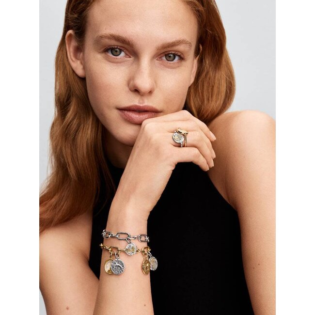 Pandora Pandora Bedel 764803C01 Zilver Medaillon met 14k Geelgouden Plating Vlinder
