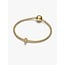 Pandora Pandora Bedel 764771C00 Zilver met 14k Geelgouden Plating Mini Clip Gediamanteerd