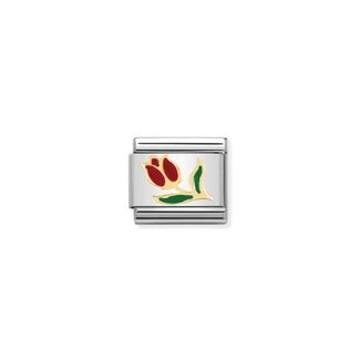Nomination Nomination Schakel 030214-10 Composable Classic Staal met 18k Geelgouden Tulp