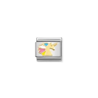 Nomination Nomination Schakel 030272-68 Composable Classic Staal met 18k Geelgoud Eenhoorn