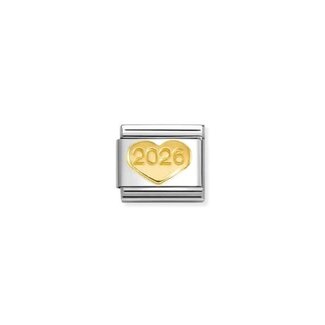 Nomination Nomination Schakel 030149-68 Composable Classic Staal met 18k Geelgoud 2026 Hart