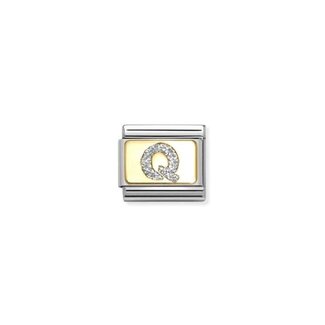 Nomination Nomination Schakel 030291-17 Composable Classic met 18k Geelgouden Glitter Letter Q