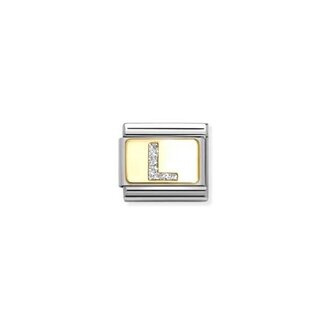 Nomination Nomination Schakel 030291-12 Composable Classic met 18k Geelgouden Glitter Letter L