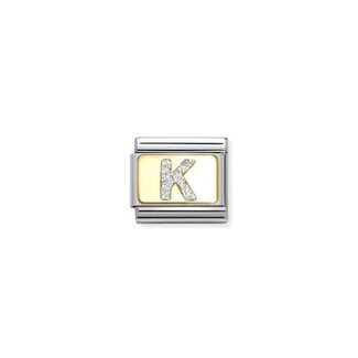 Nomination Nomination Schakel 030291-11 Composable Classic met 18k Geelgouden Glitter Letter K