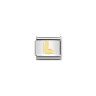 Nomination Nomination Schakel 030101-12 Composable Classic Staal met 18k Geelgouden Letter L
