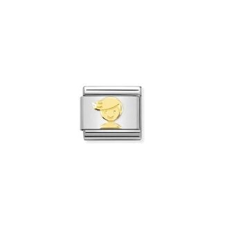 Nomination Nomination Schakel 030162-72 Composable Classic Staal met 18k Geelgouden Boy