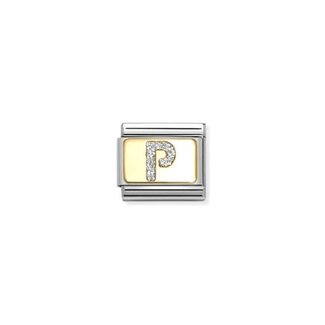 Nomination Nomination Schakel 030291-16 Composable Classic met 18k Geelgouden Glitter Letter P