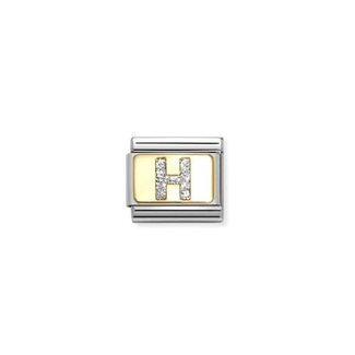 Nomination Nomination Schakel 030291-08 Composable Classic met 18k Geelgouden Glitter Letter H