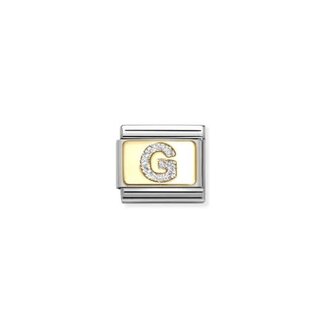 Nomination Nomination Schakel 030291-07 Composable Classic met 18k Geelgouden Glitter Letter G
