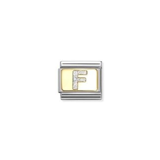 Nomination Nomination Schakel 030291-06 Composable Classic met 18k Geelgouden Glitter Letter F